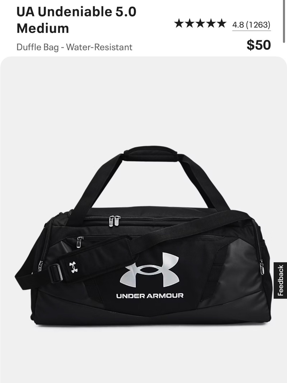 Under Armour Duffle Bag